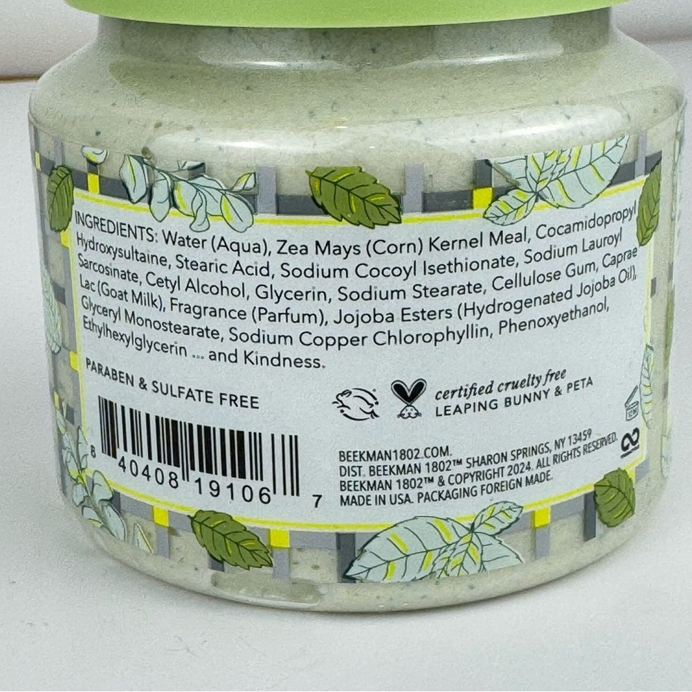 Beekman 1802 Gift Set Glacial Mint & Eucalyptus Whipped Body Cream & Body Scrub - Picture 7 of 9